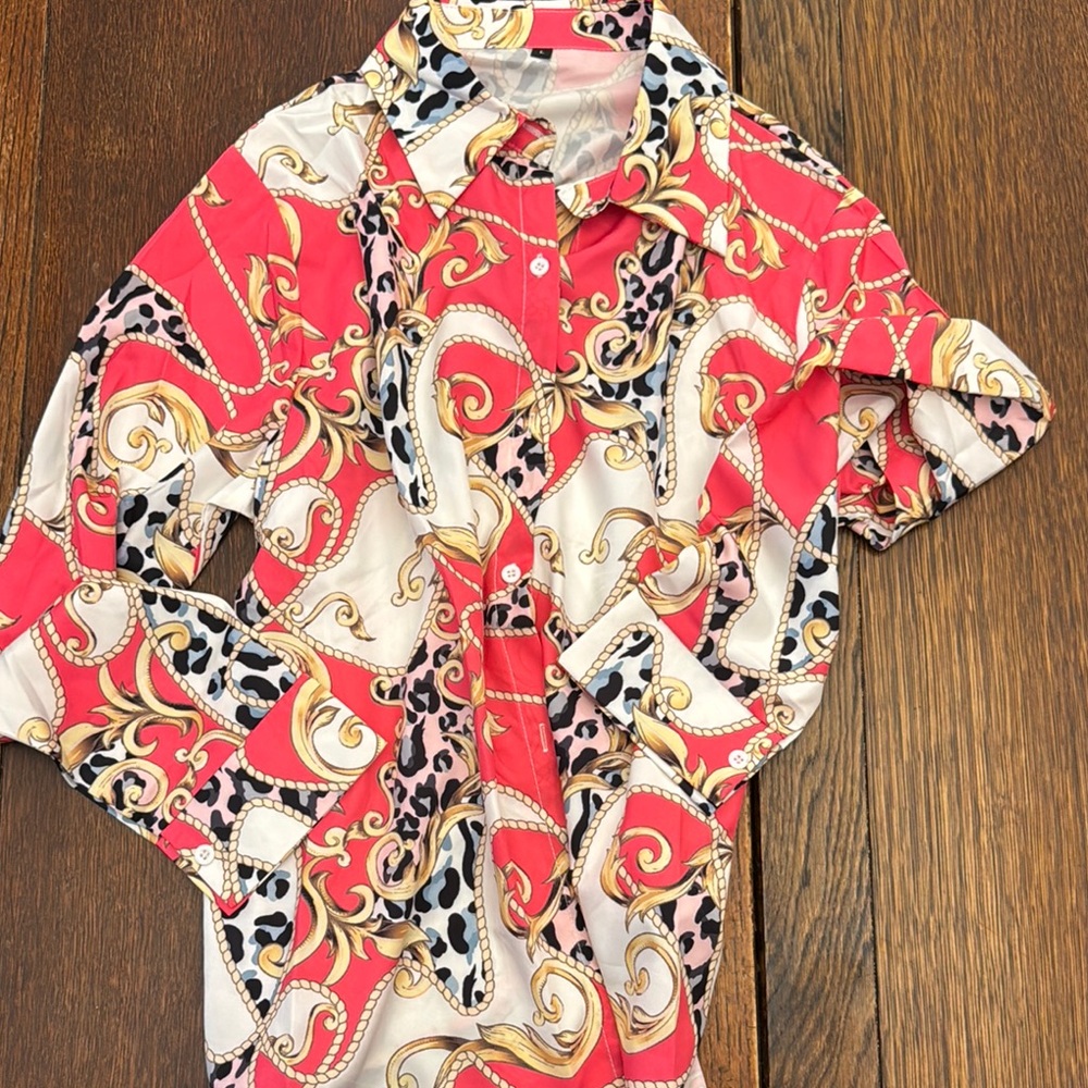 Vibrant Patterned Blouse - image 3